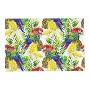 Parrots And Tropical Fruit Placemat