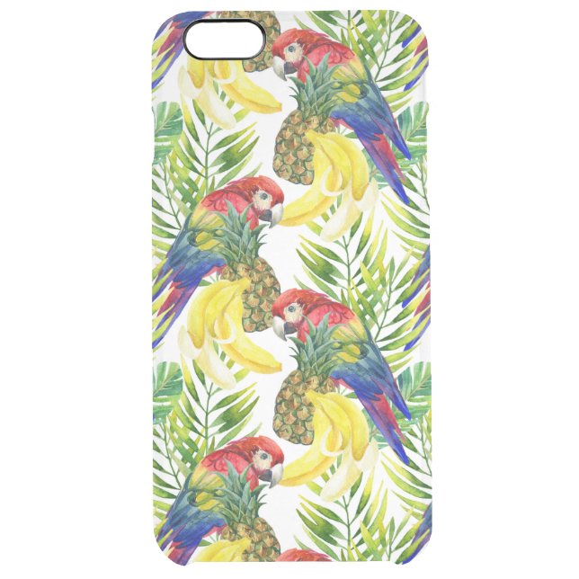 Parrots And Tropical Fruit Uncommon iPhone Case (Back)