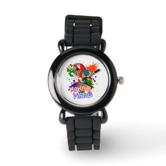 Parrots are colorful watch