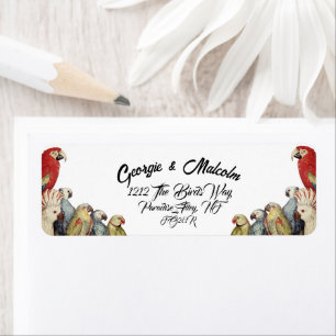 Parrots Birds Return Address Label