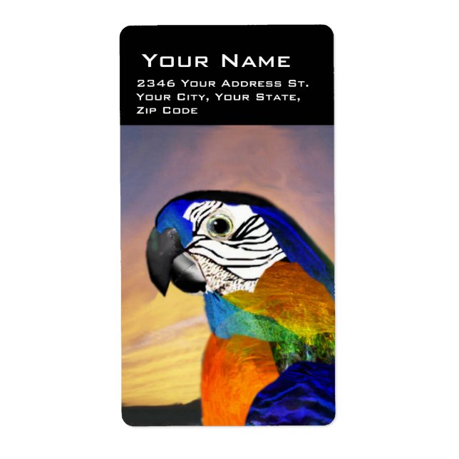 PARROTS / BLUE ARA LABEL (Front)