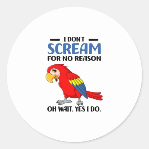 Parrots Classic Round Sticker