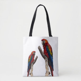 Parrots Custom All-Over-Print Tote Bag