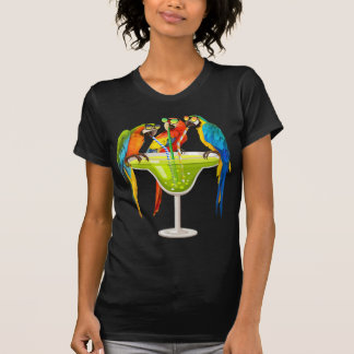 Parrots Drinking Margarita On Summer Vacation Bird T-Shirt