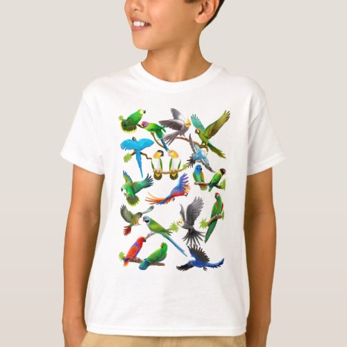 Parrots Galore T_Shirt