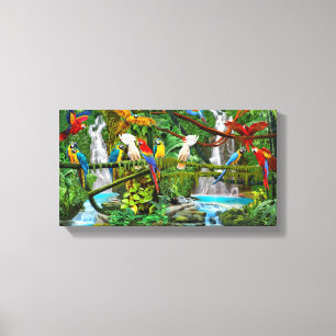 PARROTS IN PARADISE CANVAS PRINT