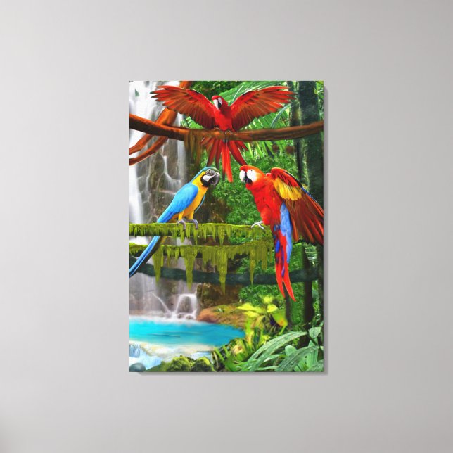 PARROTS IN PARADISE CANVAS PRINT (Front)