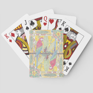 "Parrots" Miami inspired, Hand drawn Poker Cards