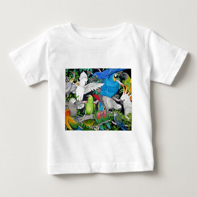 Parrots of the World Baby T-Shirt (Front)