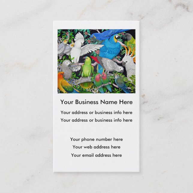 Parrots of the World Business Card (Front)
