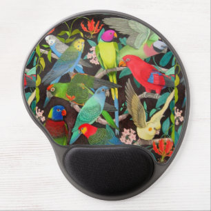 Parrots of the World II Gel Mousepad