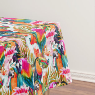 Parrots & Palm Leaves 2 Tablecloth