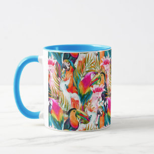 Parrots & Palm Leaves Mug