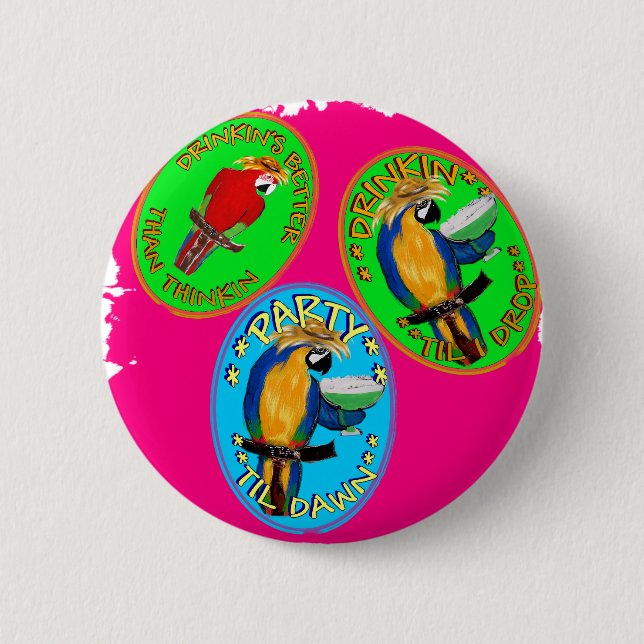 PARROTS PINBACK BUTTON (Front)