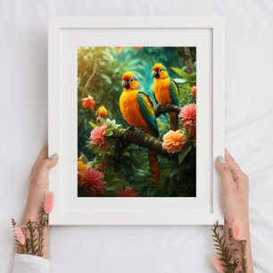 Parrots Print, Value Poster Paper (Matte)