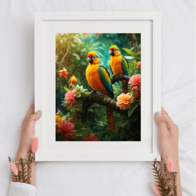 Parrots Print, Value Poster Paper (Matte) (Creator Uploaded)