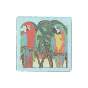 PARROTS STONE MAGNET