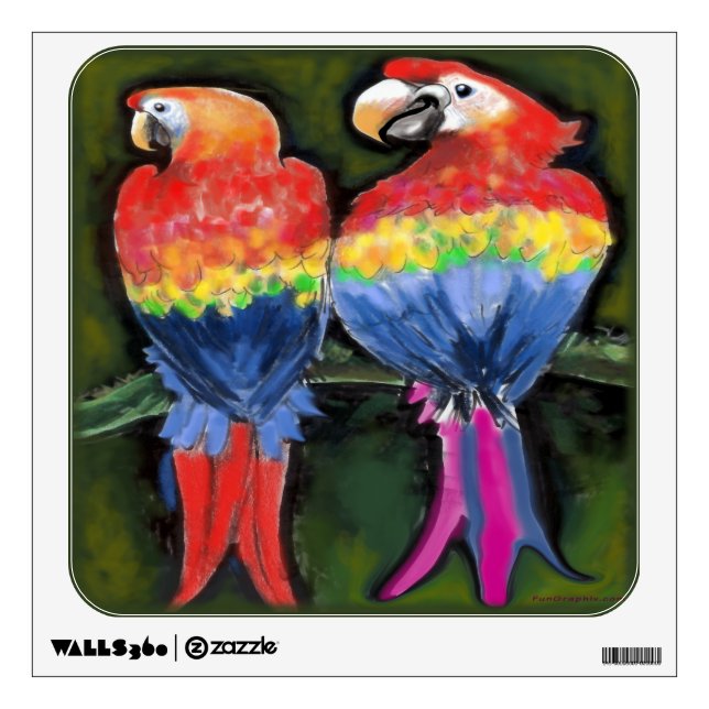 Parrots Wall Decal (Front)