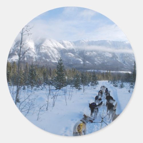 ParrotSleds _ Landscape Classic Round Sticker