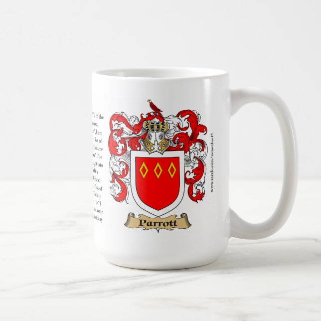 Parrott Family Coat of Arms Coffee Mug (Right)