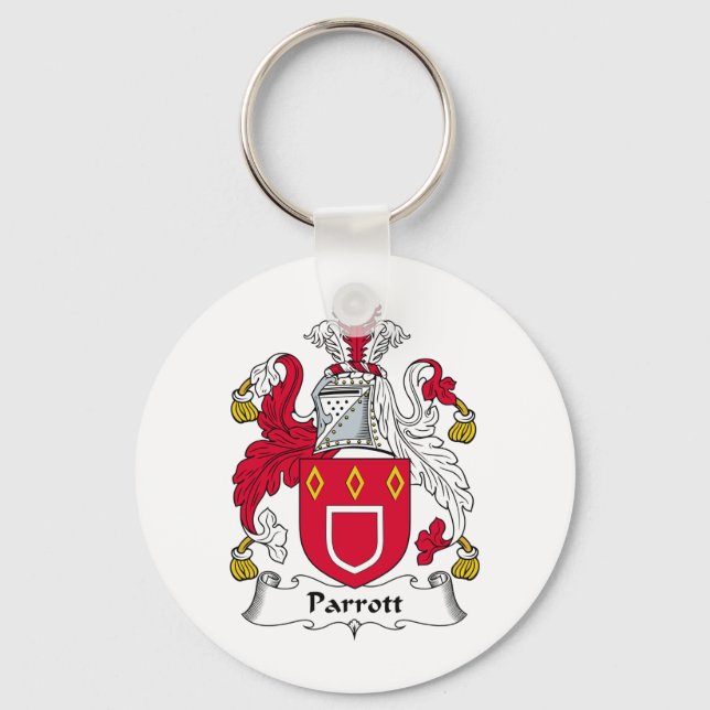 Parrott Family Crest Keychain (Front)