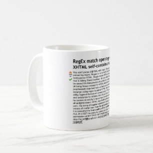 Parse HTML with Regex - Tony The Pony Coffee Mug