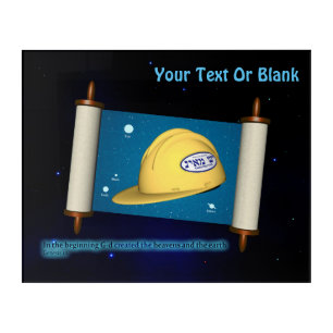 Parshat Bereshit - Yesh M'ayn Construction Company Acrylic Print