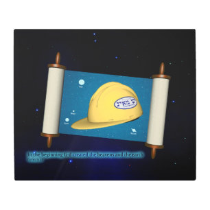 Parshat Bereshit - Yesh M'ayn Construction Company Metal Print