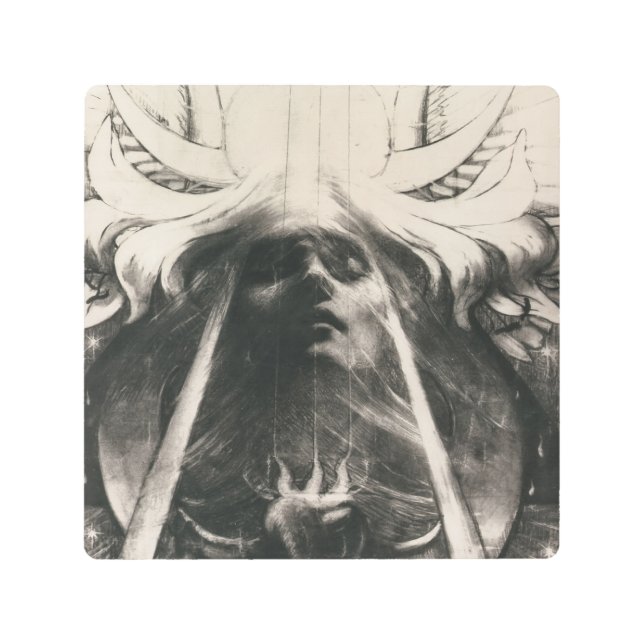 Parsifal by Jean Delville, 1890. Esoteric Mystical Metal Print (Front)