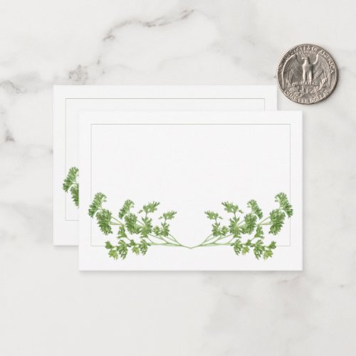 PARSLEY 35x25 Flat Note Card  Horizontal