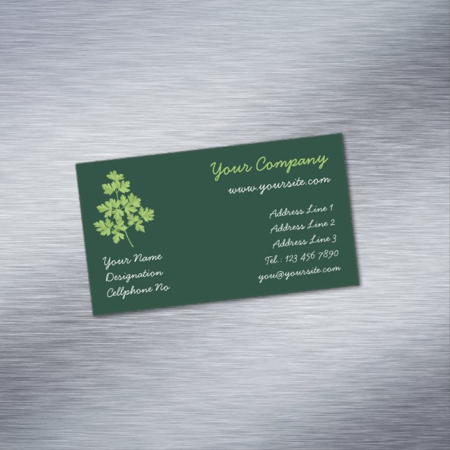 Parsley Business Card Magnet (In Situ)
