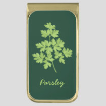 Parsley Gold Finish Money Clip