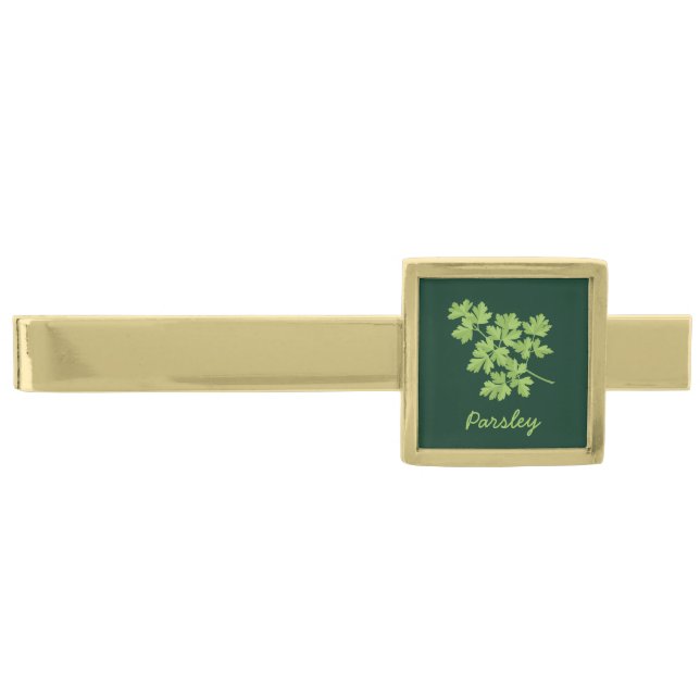 Parsley Gold Finish Tie Bar (Front)