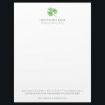 Parsley green farm business letterhead<br><div class="desc">Parsley logo ink drawing business letterhead. Matching business card also available. Edit this letterhead with your business name and contact details. Unique sprig of parsley leaves green and black ink drawing and design by Sarah Trett for www.mylittleeden.com</div>