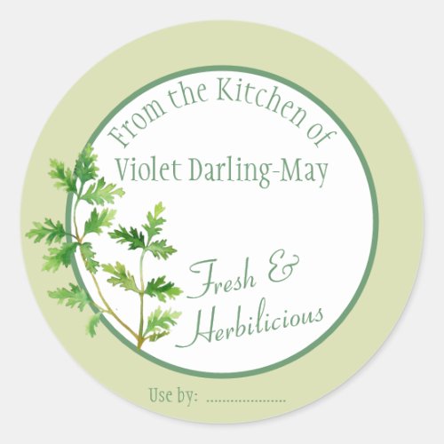 Parsley Herb _ Homemade Baking Gift Food Label