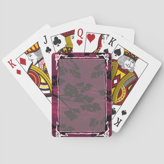 parsley leaf rose poker cards (Back)