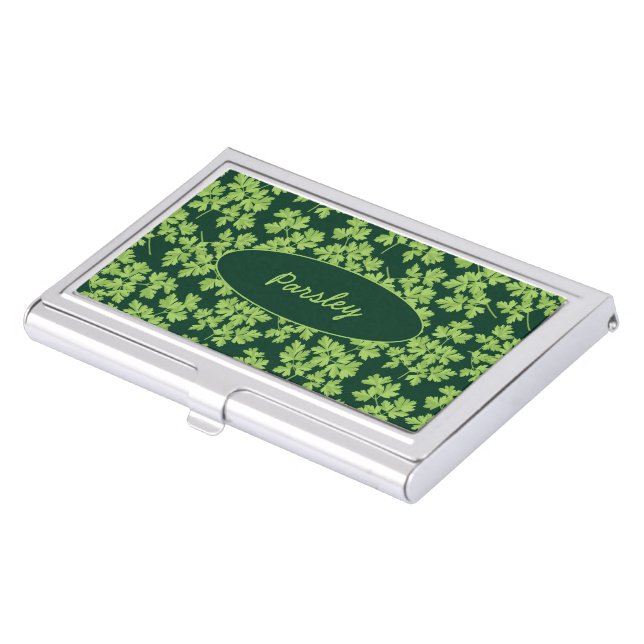 Parsley Pattern Business Card Case (Front)
