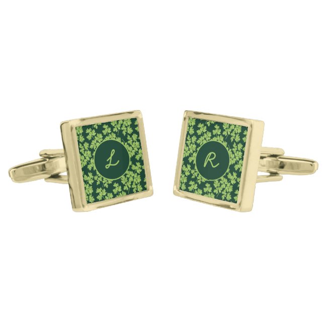 Parsley Pattern Cufflinks (Angled)