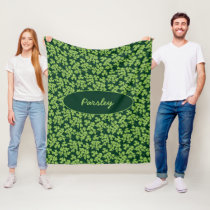 Parsley Pattern Fleece Blanket