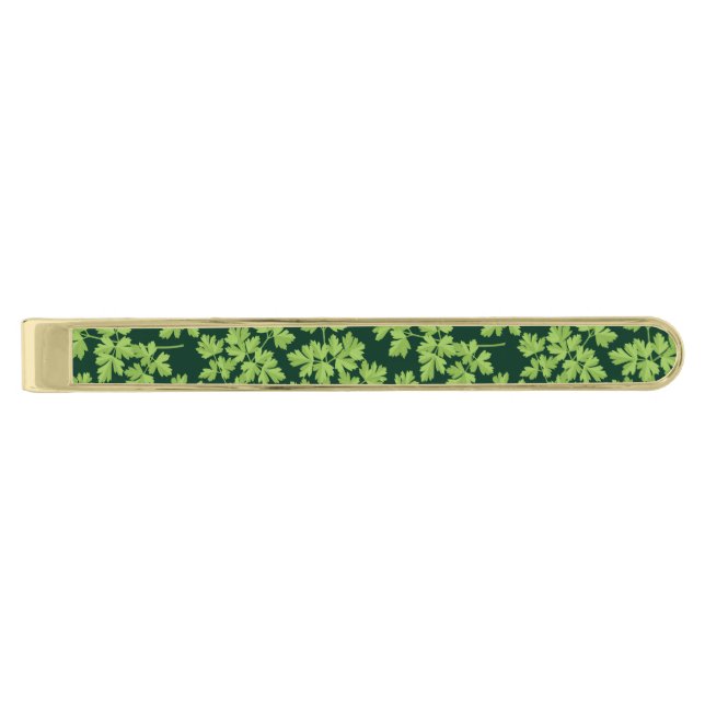 Parsley Pattern Gold Finish Tie Bar (Front)