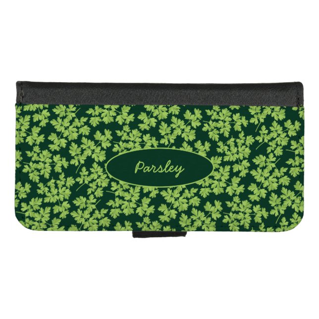 Parsley Pattern iPhone Wallet Case (Front (Horizontal))