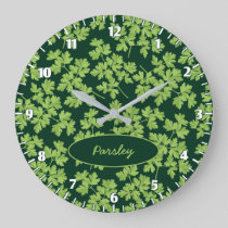 Parsley Pattern Large Clock