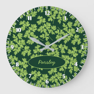 Parsley Pattern Large Clock
