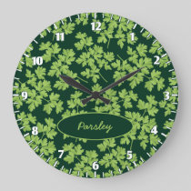 Parsley Pattern Large Clock
