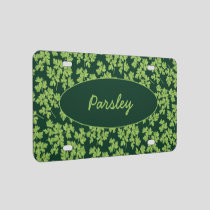 Parsley Pattern License Plate