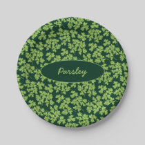 Parsley Pattern Paper Plates