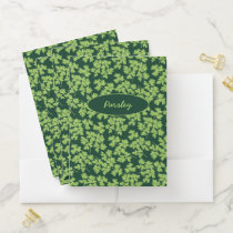 Parsley Pattern Pocket Folder