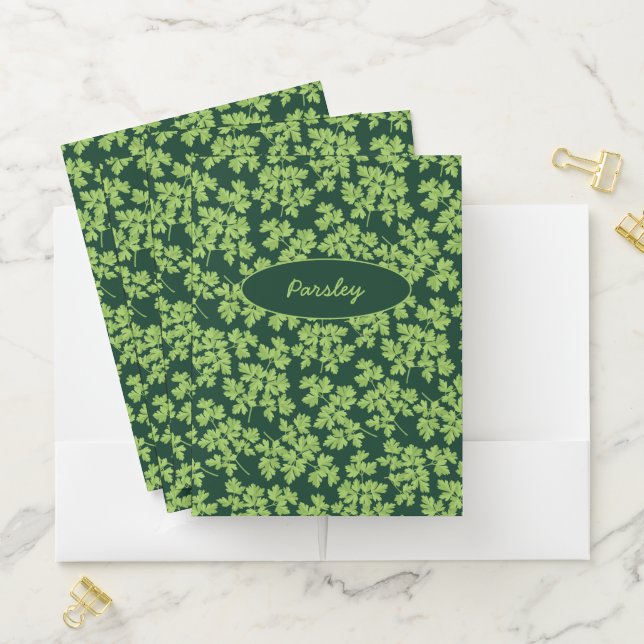 Parsley Pattern Pocket Folder (In Situ)