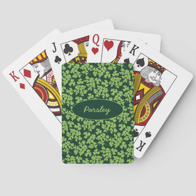 Parsley Pattern Poker Cards (Back)
