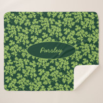 Parsley Pattern Sherpa Blanket